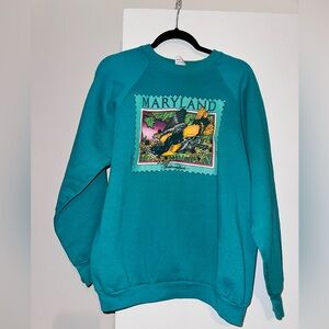 Maryland Stamp Series Teal Sweatshirt